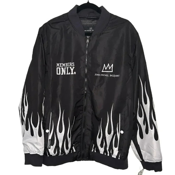 NWT Members Only Jean-Michael Basquiat Men’s Mona Lisa Aviator Windbreaker Large - Picture 1 of 7
